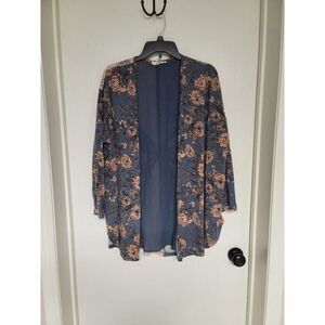 ~ womens entro floral patterned open front cardigan